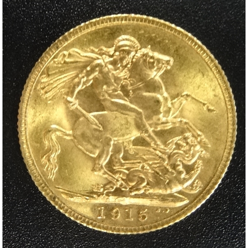 344 - GEORGE V GOLD SOVEREIGN COIN
dated 1915