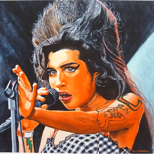 352 - ED O'FARRELL
Amy Winehouse II, limited edition print, signed and numbered 3/200, 42cm x 41cm