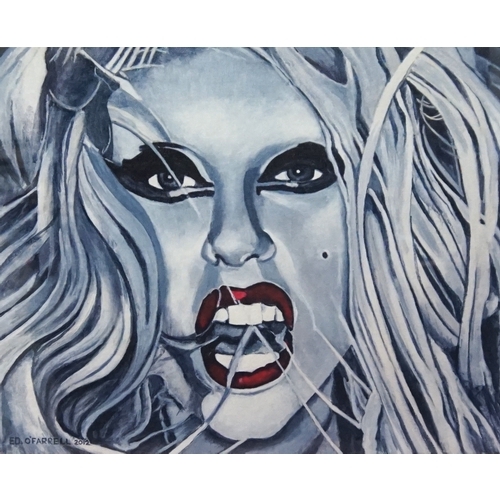 350 - ED O'FARRELL
Lady Gaga Born This Way, limited edition print, signed and numbered 2/200, 28cm x 33.5c... 