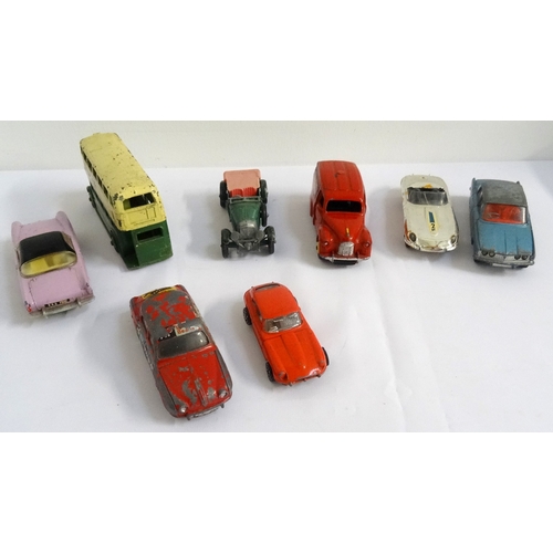 325 - SELECTION OF DIE CAST VEHICLES
including examples from Dinky, a Leyland Comet, boxed, a double decke... 