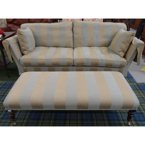 403 - LARGE DURESTA SOFA
with a shaped back with loose seat and back cushions, and two separate cushions, ... 