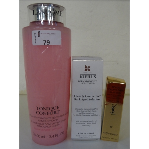 103 - THREE NEW AND UNUSED SKINCARE AND COSMETIC ITEMS
including Lancome Tonique Confort 400ml, Kiehl's Cl... 