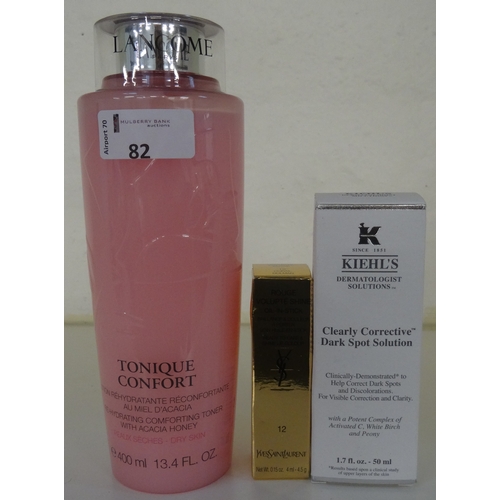 105 - THREE NEW AND UNUSED SKINCARE AND COSMETIC ITEMS
including Lancome Tonique Confort 400ml, Kiehl's Cl... 