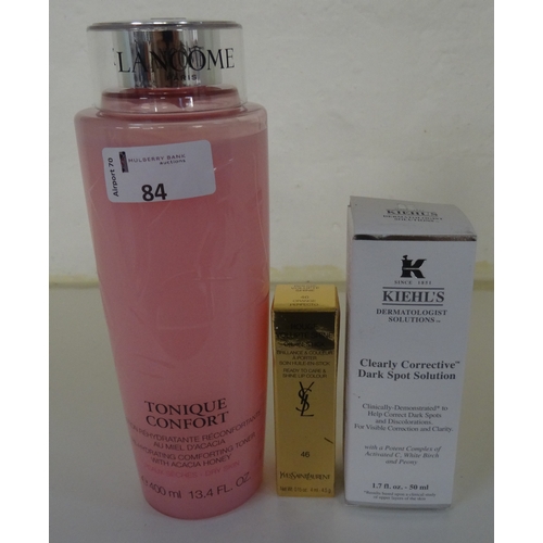 107 - THREE NEW AND UNUSED SKINCARE AND COSMETIC ITEMS
including Lancome Tonique Confort 400ml, Kiehl's Cl... 