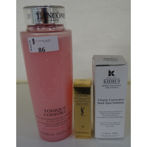 109 - THREE NEW AND UNUSED SKINCARE AND COSMETIC ITEMS
including Lancome Tonique Confort 400ml, Kiehl's Cl... 