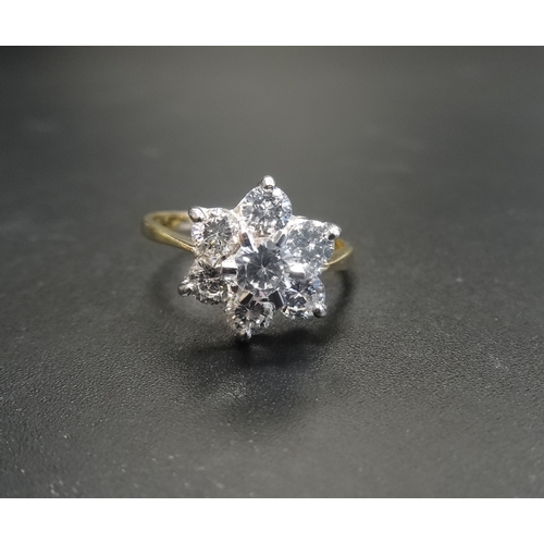 81 - CZ CLUSTER RING
on nine carat gold shank, ring size M-N