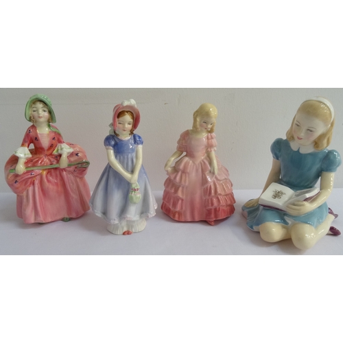 153 - ROYAL DOULTON FIGURINE
Alice HN2158, 12.5cm high; Ivy HN1768, 12.5cm high; Bo-Peep HN1811, 13cm high... 