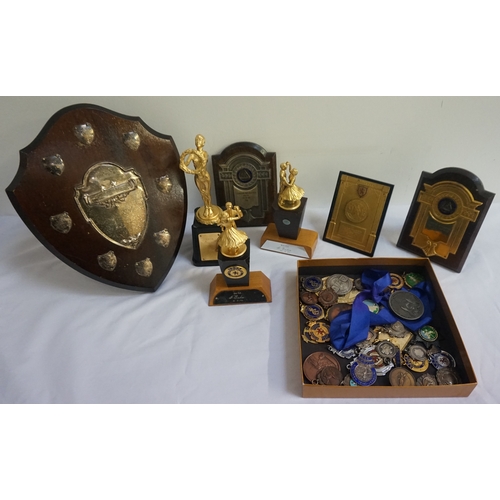 189 - COLLECTION OF DANCE, RUNNING MEDALS AND OTHERS
includes silver 'Cambuslang P.School Rodger Medal for... 