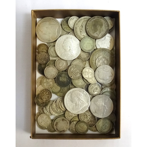 272 - COLLECTION OF BRITISH PRE-1947 SILVER COINS
19/20th century, denominations vary, approximately 300 g... 