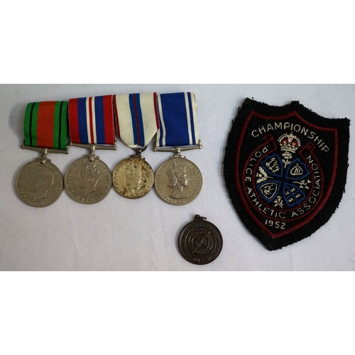 282 - BRITISH BAR MOUNTED MEDAL GROUP
comprising 1939-45 Defence and War Medals; Jubilee Medal 1977 and an... 