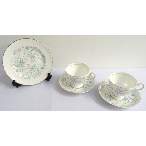 171 - ROYAL TUSCAN TEA SERVICE
the white ground with colourful stylised floral motifs and gilt rim, compri... 