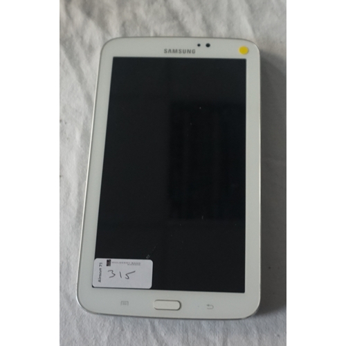 315 - SAMSUNG GALAXY TAB 3 (8GB) TABLET
Model: SM-T210.  serial number: RF2PB24WSRT.  Note: It is the buye... 