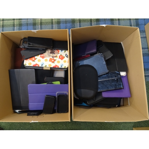 64 - TWO BOXES OF PROTECTIVE CASES
including: phone, tablet, laptop, kindle and headphone cases