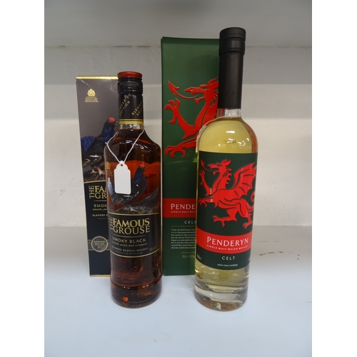 129 - TWO BOTTLES OF WHISKY
comprising one bottle pf Penderyn Celt Single Malt Welsh Whisky (41%abv/ 70cl)... 