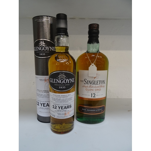 135 - TWO BOTTLES OF SINGLE MALT SCOTCH WHISKY
comprising one bottle of Glengoyne 12 year old (43% abv/ 70... 