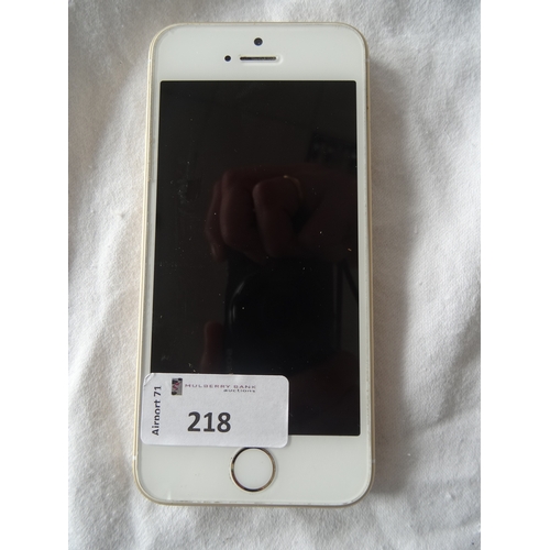 218 - APPLE IPHONE SE - MODEL A1723
IMEI: 355795076971213.  i-cloud protected.  Note: It is the buyer's re... 