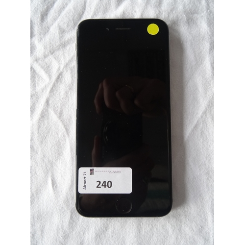 240 - APPLE IPHONE 6 - MODEL A1586
IMEI: 352027077317912.  i-cloud protected.  Note: It is the buyer's res... 