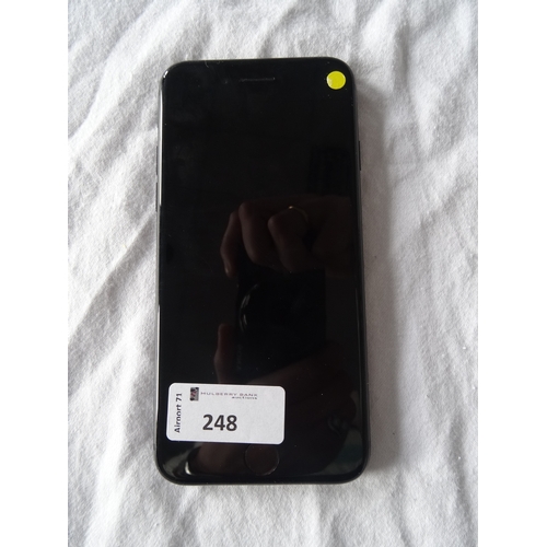 248 - APPLE IPHONE 8
IMEI: 350684094189937.  i-cloud protected.  Note: It is the buyer's responsibility to... 