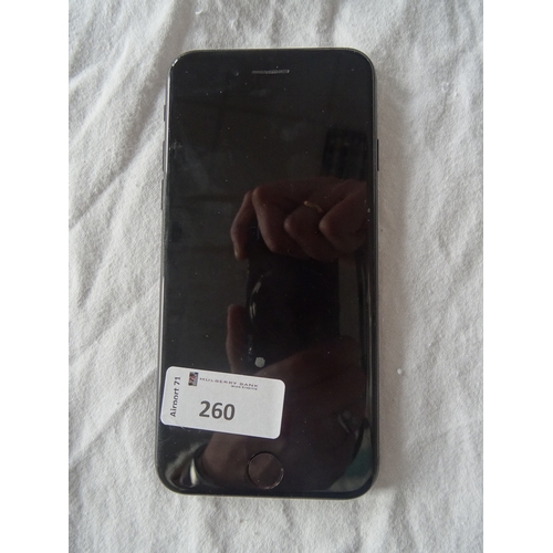 260 - APPLE IPHONE 7 - MODEL A1778
IMEI: 356558088057937.  i-cloud protected.  Note: It is the buyer's res... 