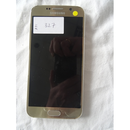 327 - SAMSUNG GALAXY S6 (32GB) SMARTPHONE
Model: SM-G920F.  IMEI: 358992075936787.  Crack on rear casing. ... 