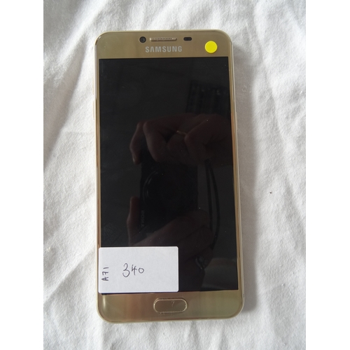 340 - SAMSUNG GALAXY C5 (32GB) SMARTPHONE
Model: SM-C5000.  IMEIs: 351958080856515 & 351959080856513.  Not... 