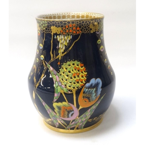 219 - ART DECO CARLTON WARE 'DEVIL'S COPSE' VASE
printed, impressed and handwritten marks to base, 15cm hi... 