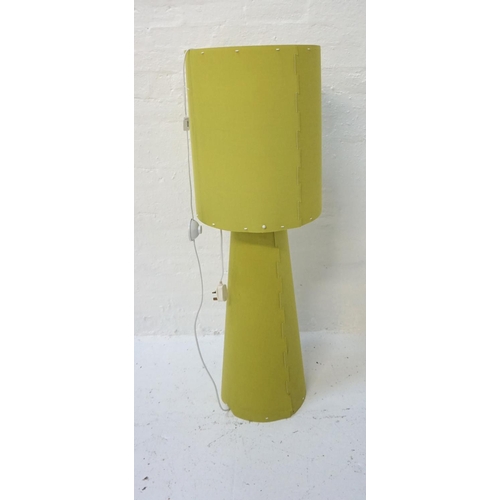 512 - 1980s FLOOR LAMP
of shaped design and constructed from folded and clip fitted lime green fabric laid... 