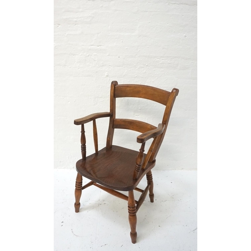 536 - ELM KITCHEN ARMCHAIR
early 20th century, with shaped and turned features  -  RE-OFFERED TIMED AUCTIO... 