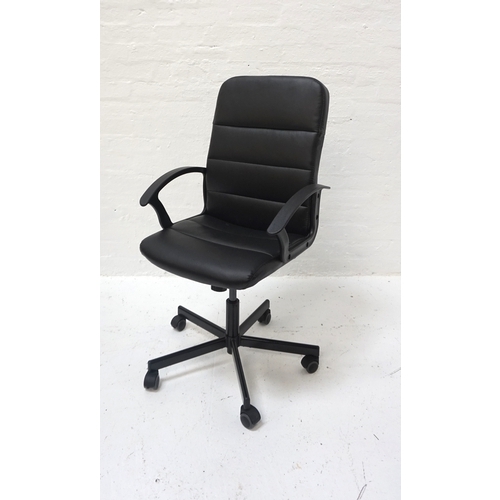 529 - LEATHER EFFECT OFFICE CHAIR
height adjustable on rotating support with casters  -  RE-OFFERED TIMED ... 