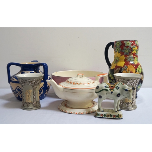 37 - COLLECTION OF CERAMICS
including Lady Artist, Gray's Pottery, Royal Swan Babyware, Myott teapot with... 