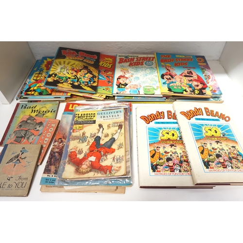 333 - SELECTION OF VINTAGE COMICS, CHILDREN'S BOOKS AND ANNUALS
including Buster, Dandy, Beano, The Bash S... 