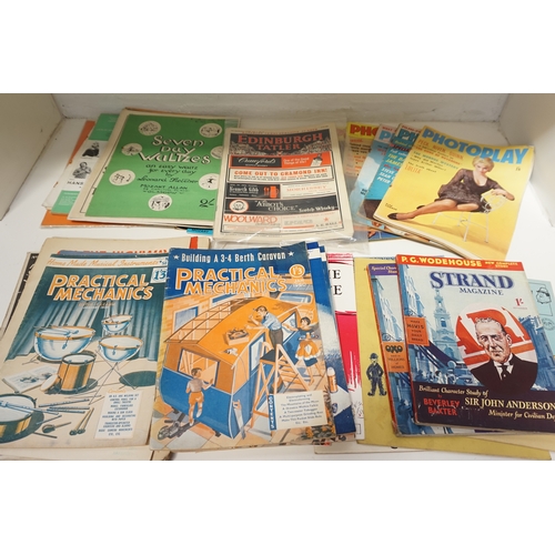 334 - SELECTION OF VINTAGE MAGAZINES AND PERIODICALS
including editions of Photoplay, editions of music an... 