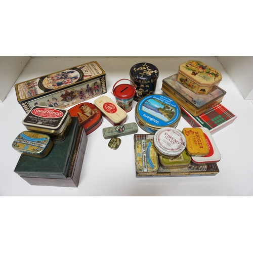 255 - SELECTION OF VINTAGE TINS
including Crawford Tartan Shortbread, a Noddy and friends Money Box, The T... 