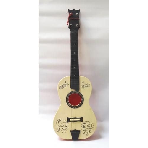 296 - 1960s 'TEEN-TIME' PLASTIC GUITAR
Made in England, 81cm long - RE-OFFERED TIMED AUCTION