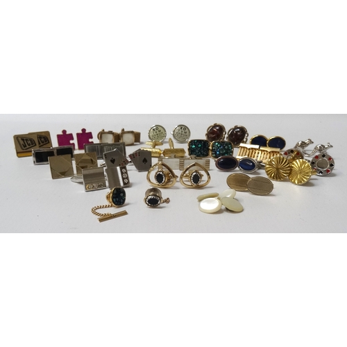 114 - LARGE SELECTION OF CUFFLINKS
of various designs including optometrist's charts, jigsaw pieces playin... 