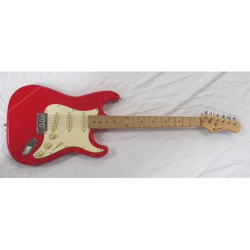 306 - ROCKBURN ELECTRIC GUITAR
with a red and white body with volume tone dial - RE-OFFERED TIMED AUCTIONs