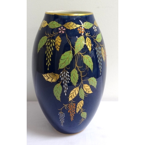 231 - 1930s CARLTON WARE 'WISTERIA' VASE
with printed and handwritten marks to base, 25.5cm high - RE-OFFE... 