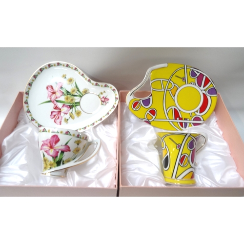 234 - TWO DECORATIVE TEA CUPS AND SAUCERS
by The Leonardo Collection, with fitted boxes