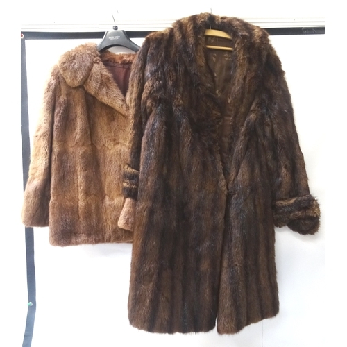 315 - TWO VINTAGE LADIES MUSQUASH COATS
another fur coat and a fur jacket (4)