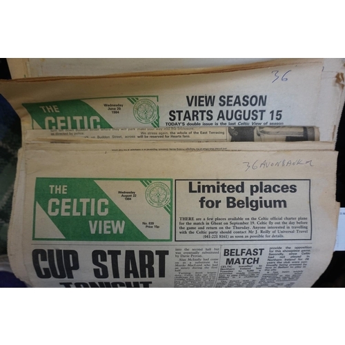 343 - COLLECTION OF 'THE CELTIC VIEW' NEWSPAPERS
circa 1980s, approximately 240 - RE-OFFERED TIMED AUCTION