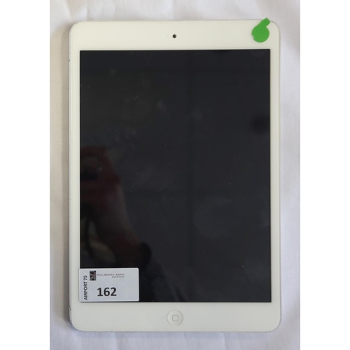 162 - APPLE IPAD MINI (WIFI) 16GB - MODEL A1432
serial number: DMQLW41KF196.  NOT i-cloud protected.  Note... 