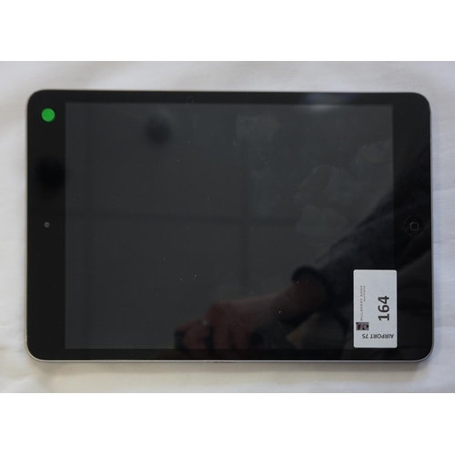 164 - APPLE IPAD MINI (WIFI) 16GB - MODEL A1432
serial number: F7NLQPHEFP84.  NOT i-cloud protected.  Note... 