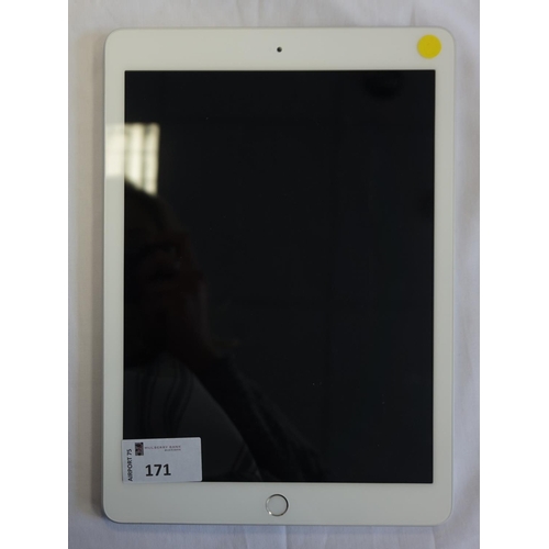 171 - APPLE IPAD (5TH GENERATION) WIFI - MODEL A1893
serial number: F9FX3CHJF8N.  i-cloud protected.  Note... 