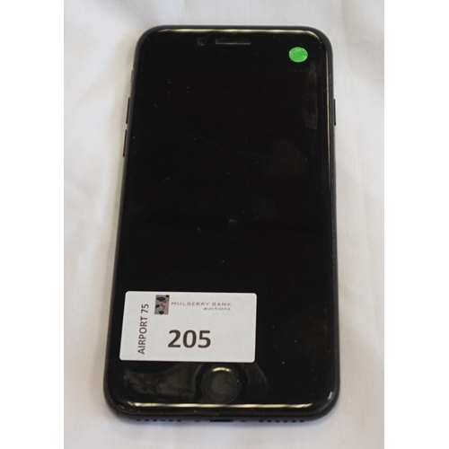 205 - APPLE IPHONE 7 (128GB) - MODEL A1660
IMEI: 359161074618320.  NOT i-cloud protected.  Note: It is the... 