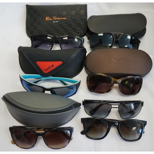 271 - SEVEN PAIRS OF DESIGNER FRAME SUNGLASSES
including: EMPORIO ARMANI; CARRERA; MAX MARA; BOLLE; BEN SH... 