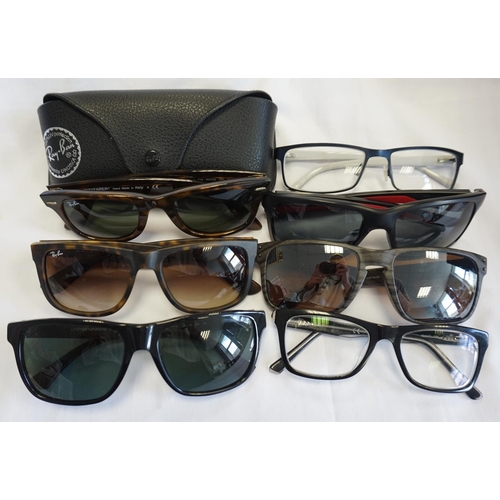 273 - SEVEN PAIRS OF DESIGNER FRAME SUNGLASSES AND SPECTACLES
including: EMPORIO ARMANI; RAY-BAN; TOMMY HI... 