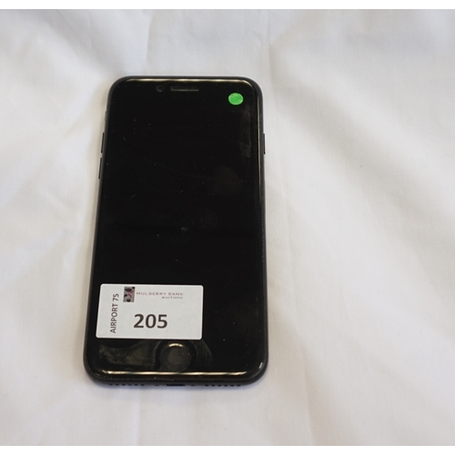 205 - APPLE IPHONE 7 (128GB) - MODEL A1660
IMEI: 359161074618320.  NOT i-cloud protected.  Note: It is the... 