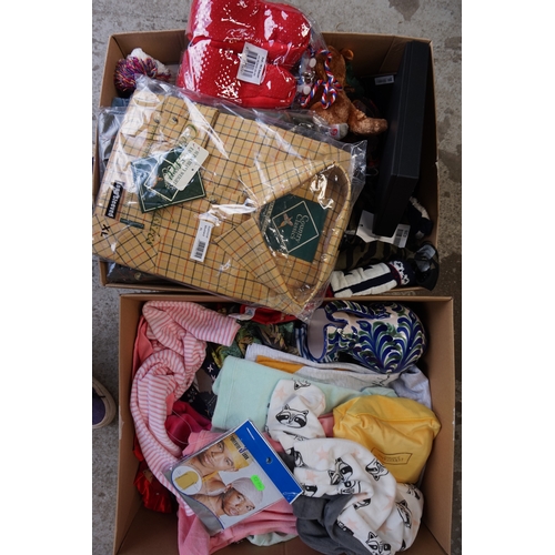 70 - TWO BOXES OF NEW AND UNUSED ITEMS
including clothing by Tommy Hillfiger, Hugo Boss, Boss Orange, Cou... 