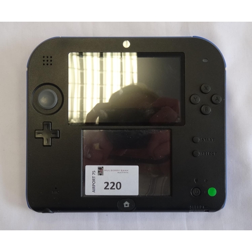 220 - NINTENDO 2DS PORTABLE GAMING DEVICE