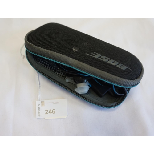 246 - BOSE QC20 IN-EAR ACOUSTIC NOISE CANCELLING HEADPHONES
With case.